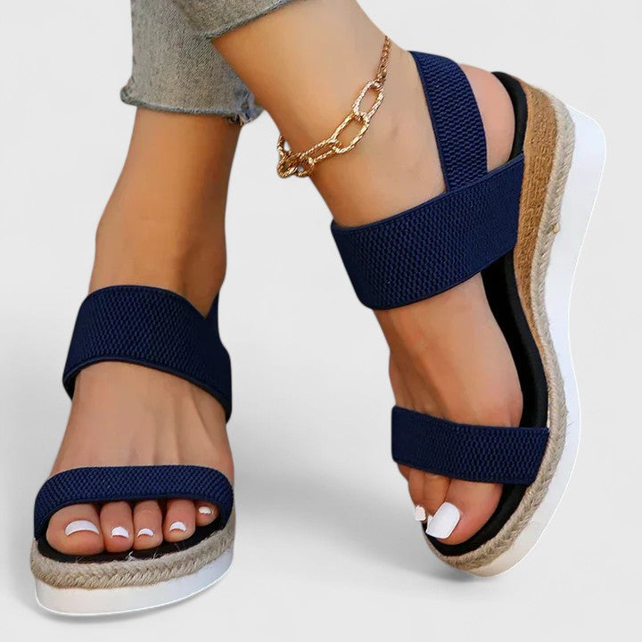 Comfortable Orthopedic Sandals for Women with Platform Wedge Elastic Strap Casual Summer Style