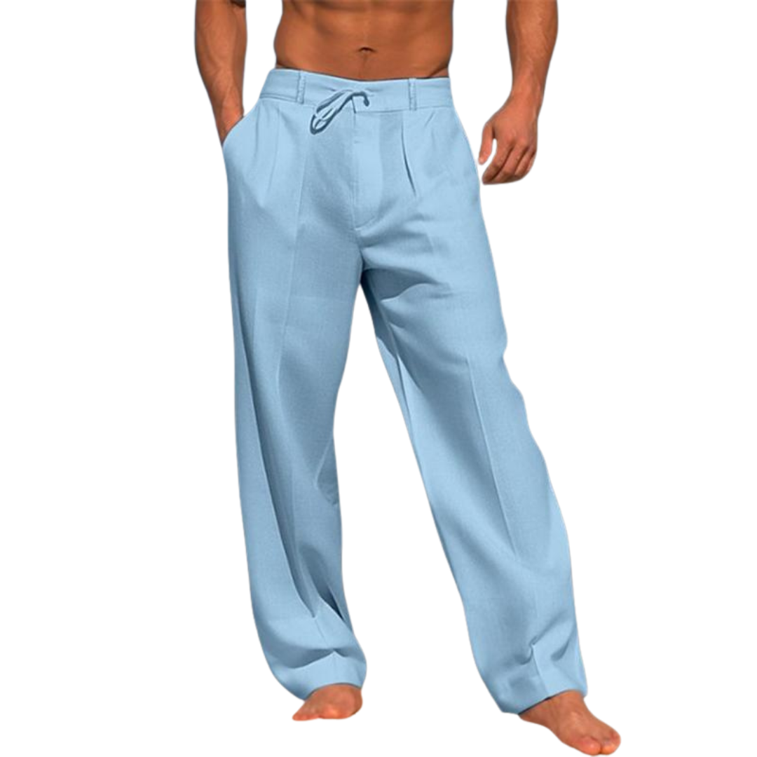 Stylish Wide Leg Pants for Men with Drawstring Casual Style