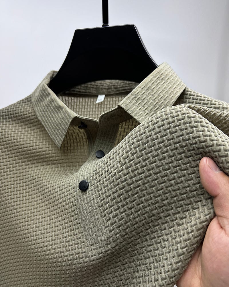 Effortless Polo Shirt for Men with Button Up