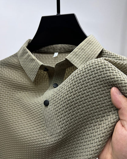 Effortless Polo Shirt for Men with Button Up