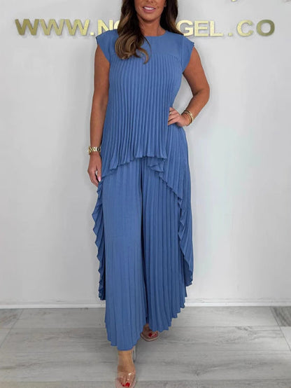 Comfortable Two Piece Set for Women with Short Sleeve