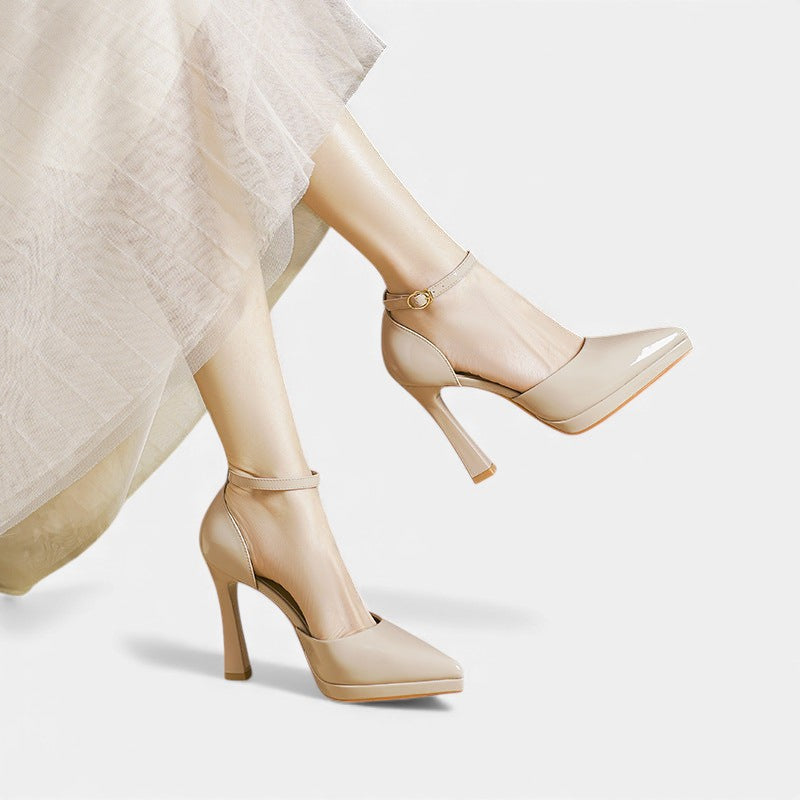 Comfortable Heels for Women with Ankle Strap Block Heel Style