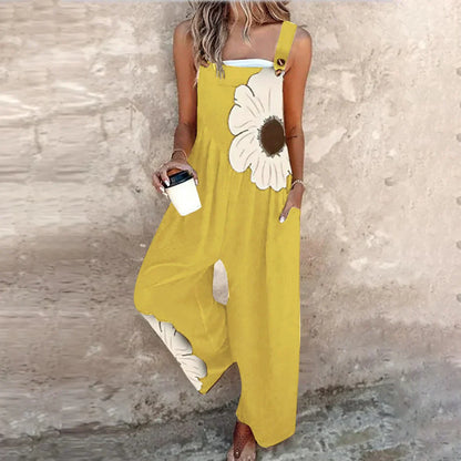 Effortless Floral Jumpsuit for Women with Wide Leg