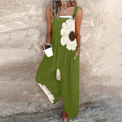 Effortless Floral Jumpsuit for Women with Wide Leg
