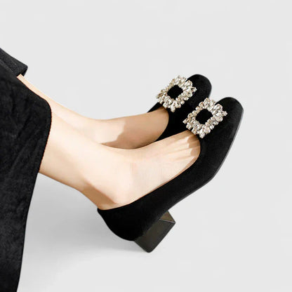 Comfortable Heels for Women with Buckle Orthopedic Cushioned Style