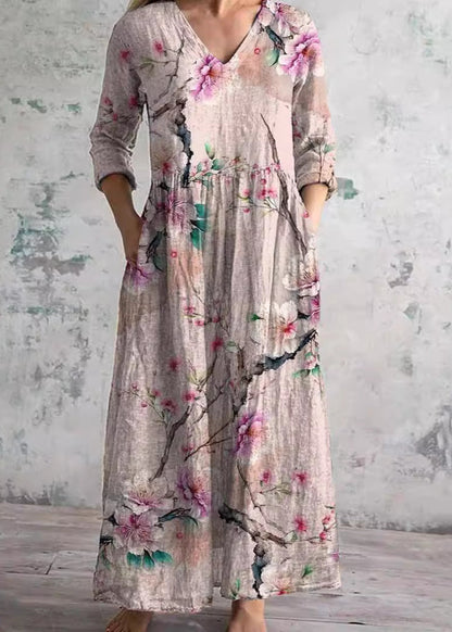 Stylish Breezy Floral Midi Dress for Women