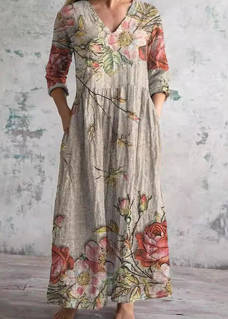 Stylish Breezy Floral Midi Dress for Women