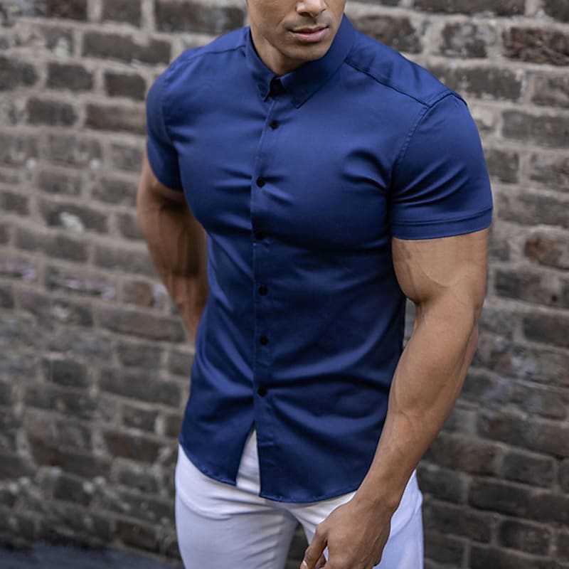 Effortless Shirt for Men with Short Sleeve