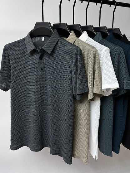 Effortless Polo Shirt for Men with Button Up