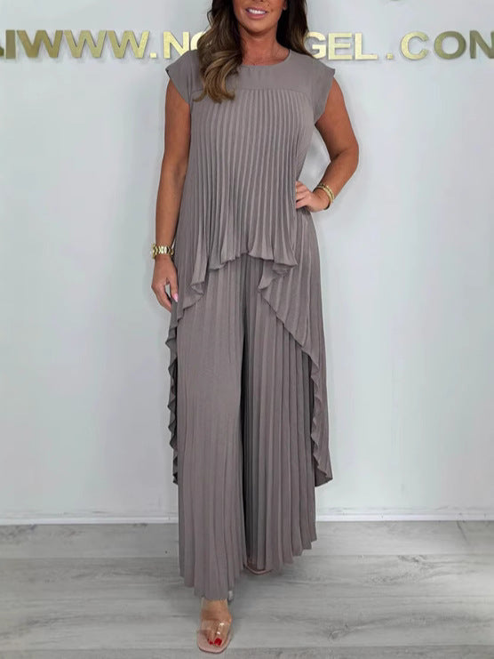 Comfortable Two Piece Set for Women with Short Sleeve