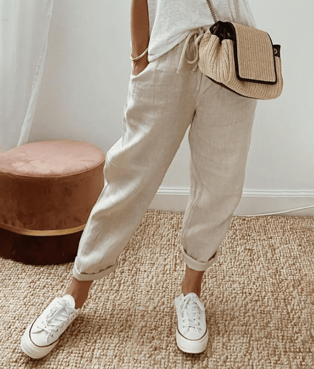 Comfortable Printed Lace Pants for Women