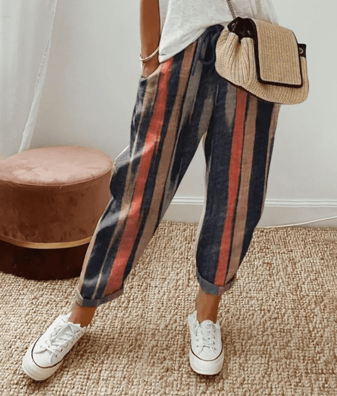 Comfortable Printed Lace Pants for Women