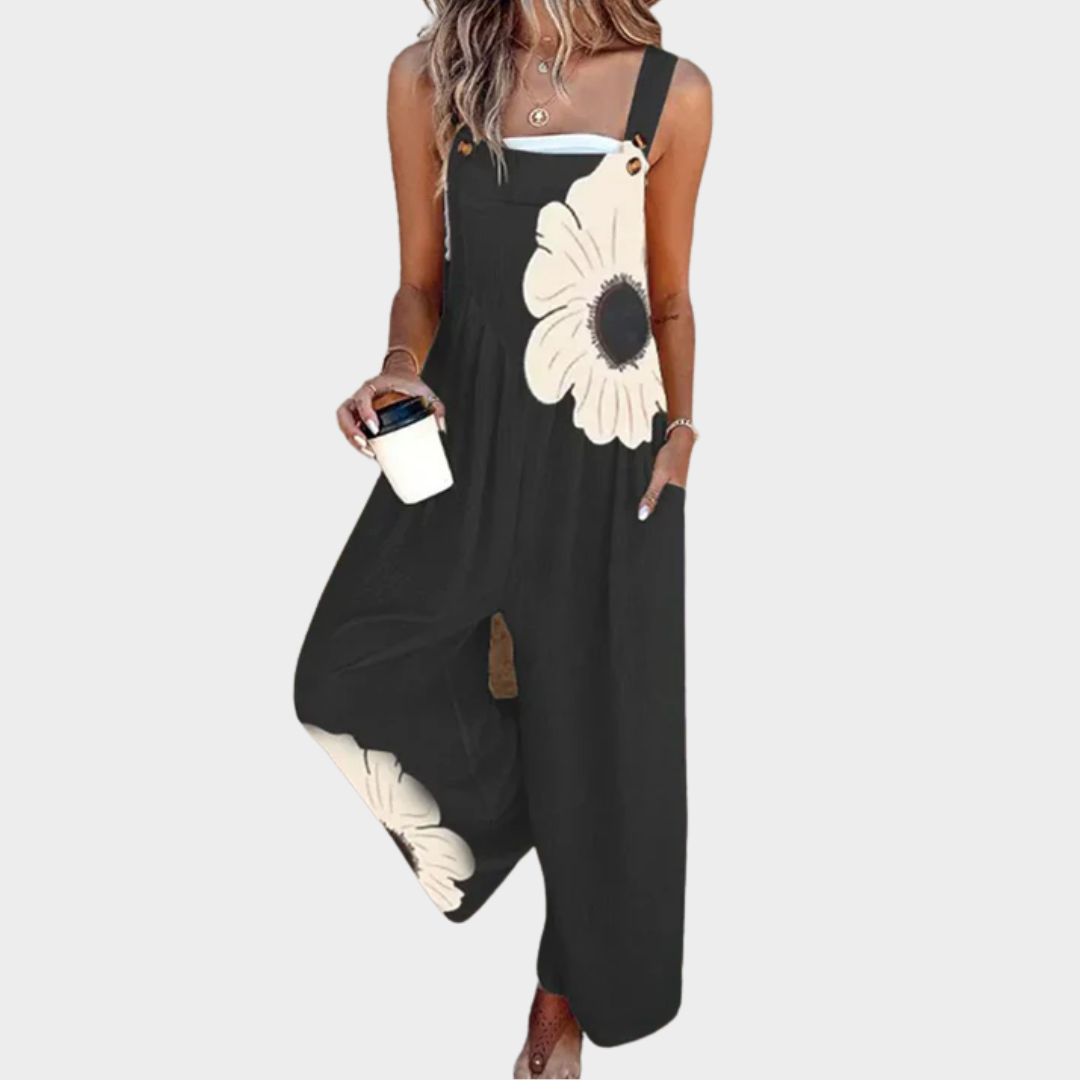 Effortless Floral Jumpsuit for Women with Wide Leg