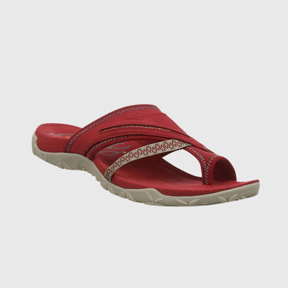 Comfortable Flip Flops for Women with Toe Ring Quilted Neoprene Strap Sport Flat Outdoor Sandal Style