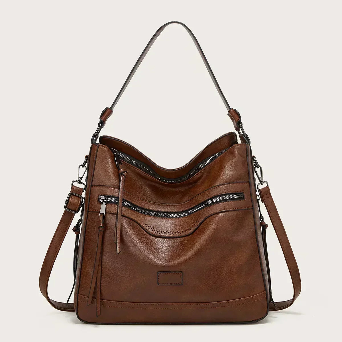 Stylish Crossbody Bag for Women with Retro Zipper Design