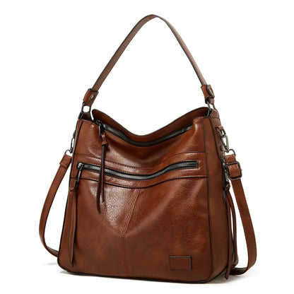 Stylish Crossbody Bag for Women with Retro Zipper Design