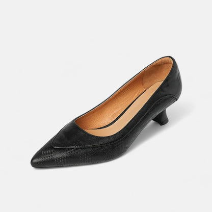 Comfortable Heels for Women with Kitten Heel Cushioned Breathable Style