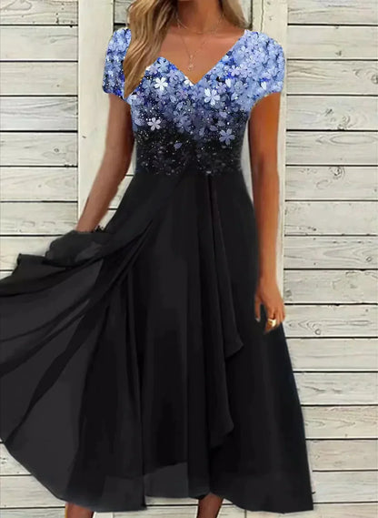 Elegant Floral Mini Dress for Women Formal Wedding Guest Style