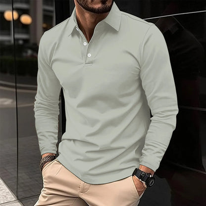 Comfortable Polo Shirt for Men with Long Sleeve