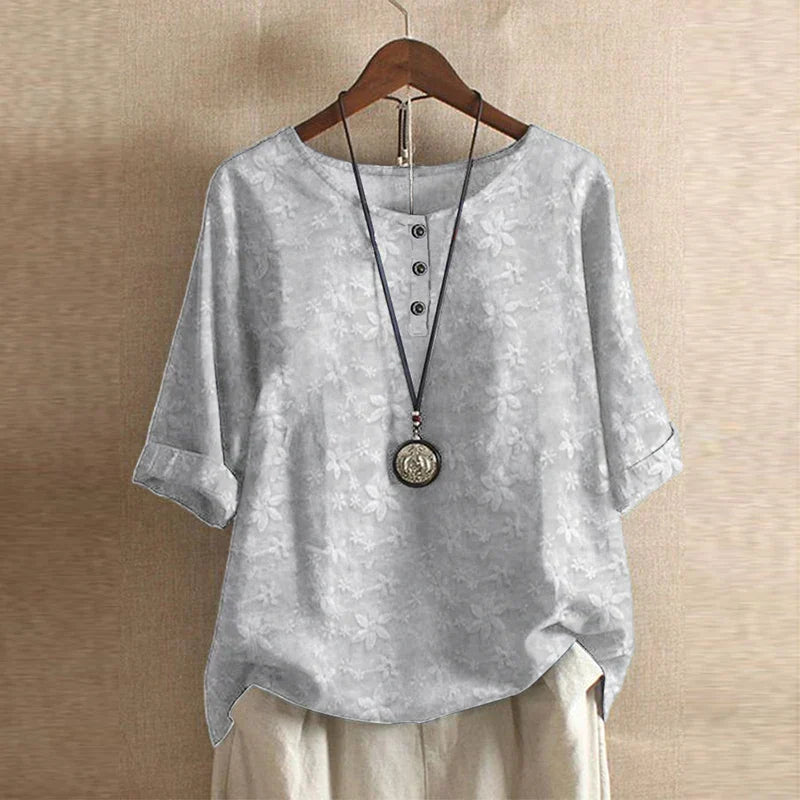 Stylish Floral Blouse for Women with Retro Casual Vintage Style