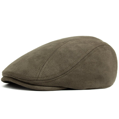 Classic Suede Cap for Men with Vintage Design
