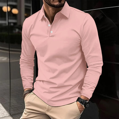 Comfortable Polo Shirt for Men with Long Sleeve
