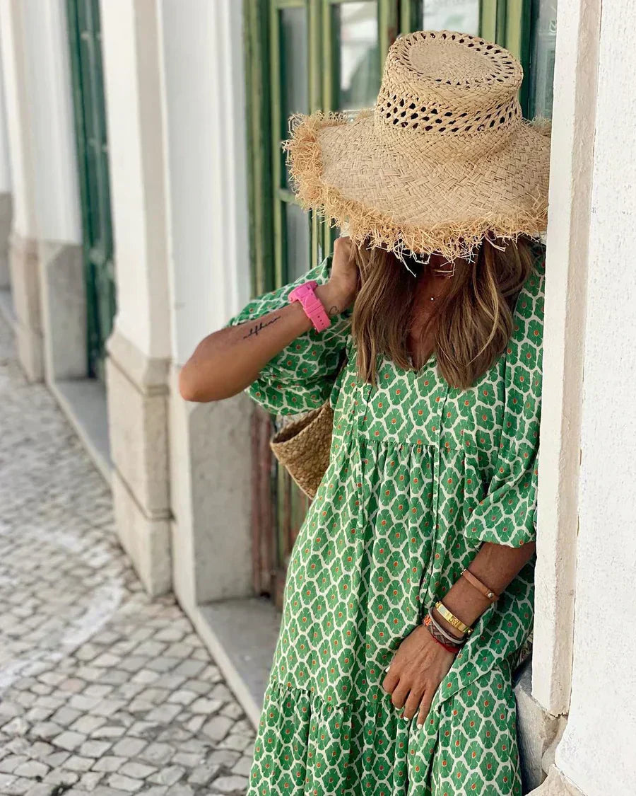 Stylish Maxi Dress for Women with V Neck