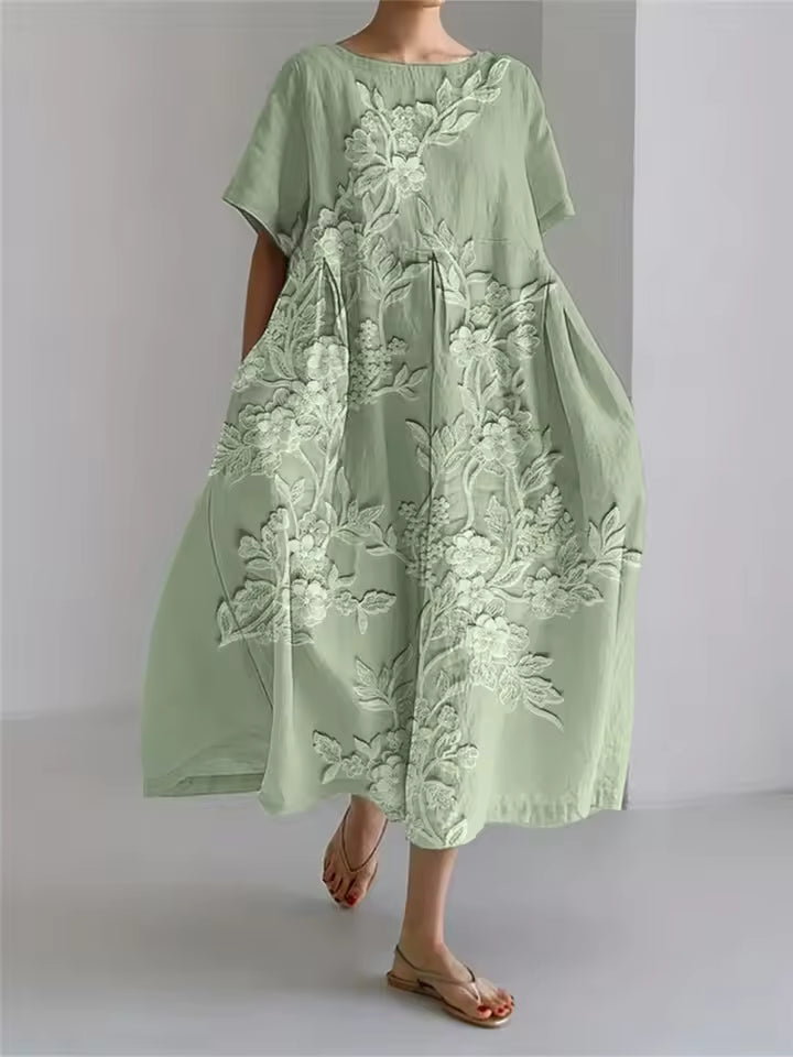 Elegant Dress for Women with Round Neck