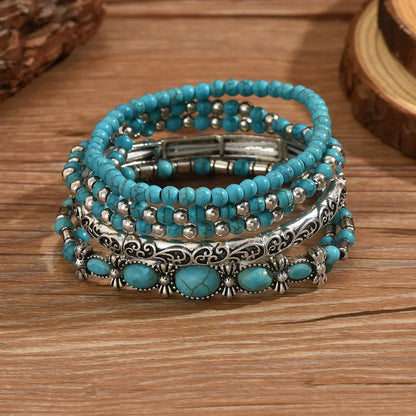 Elegant Bracelet for Women with Boho Turquoise Design