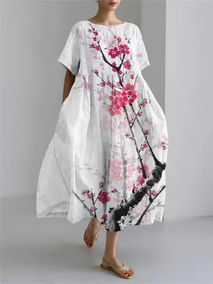 Elegant Dress for Women with Round Neck