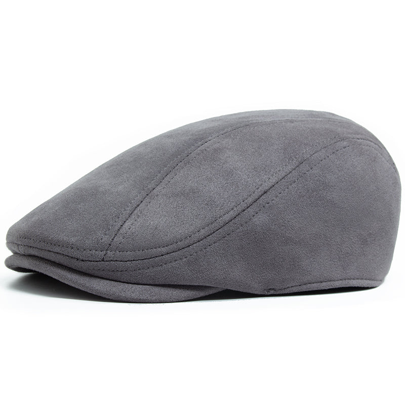 Classic Suede Cap for Men with Vintage Design