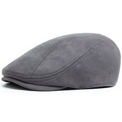 Classic Suede Cap for Men with Vintage Design