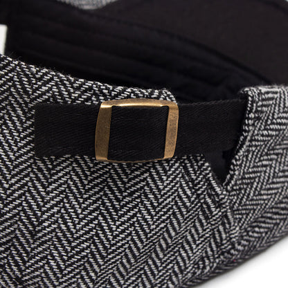 Stylish Cap for Men with Vintage Herringbone Design