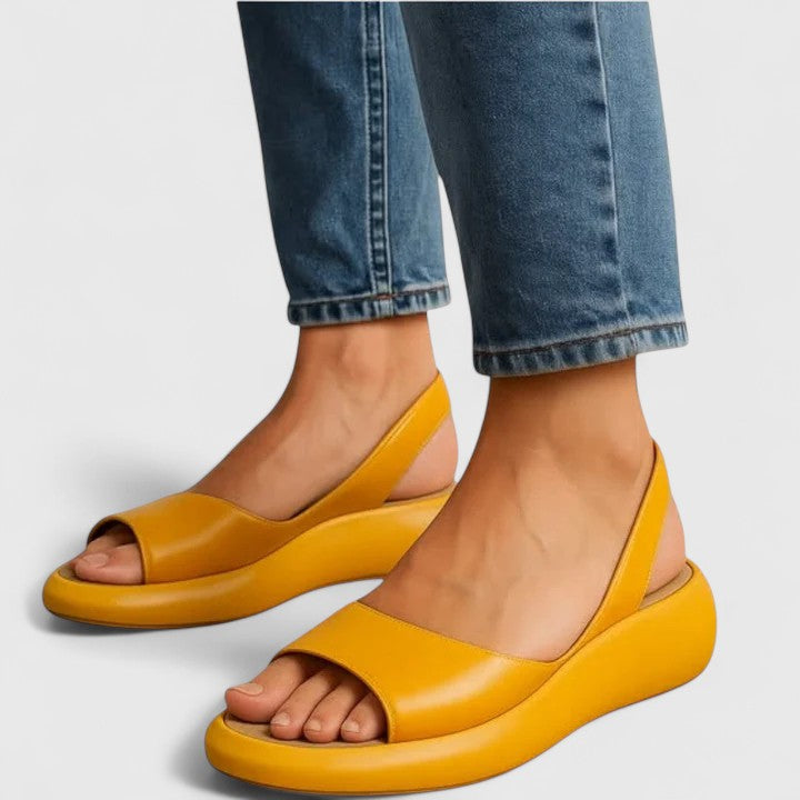 Comfortable Orthopedic Sandals for Women with Platform Wedge Open Toe Slingback Cushioned Casual Style