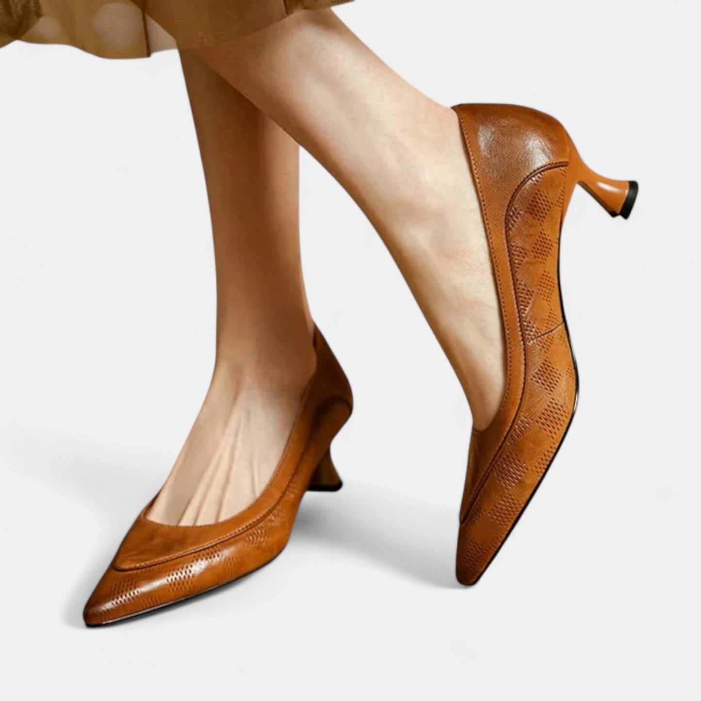 Comfortable Heels for Women with Kitten Heel Cushioned Breathable Style