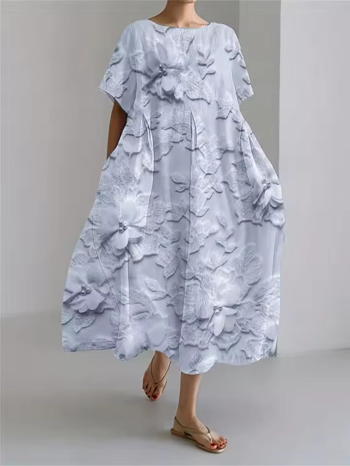 Elegant Dress for Women with Round Neck