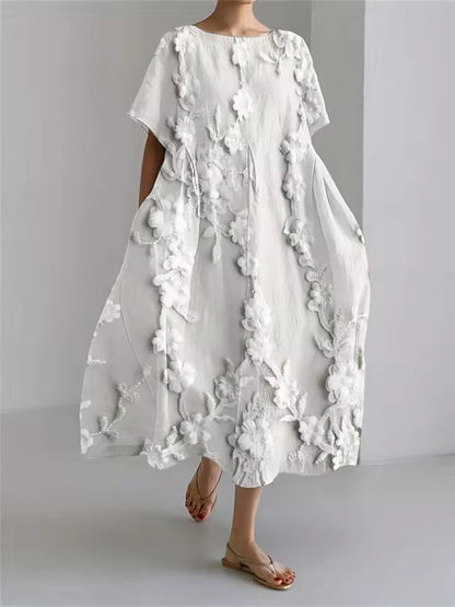 Elegant Dress for Women with Round Neck