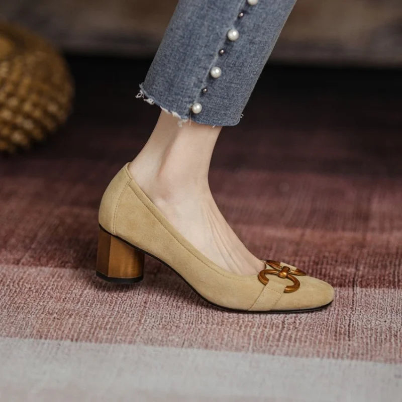 Stylish Heels for Women with Buckle Orthopedic Cushioned Style
