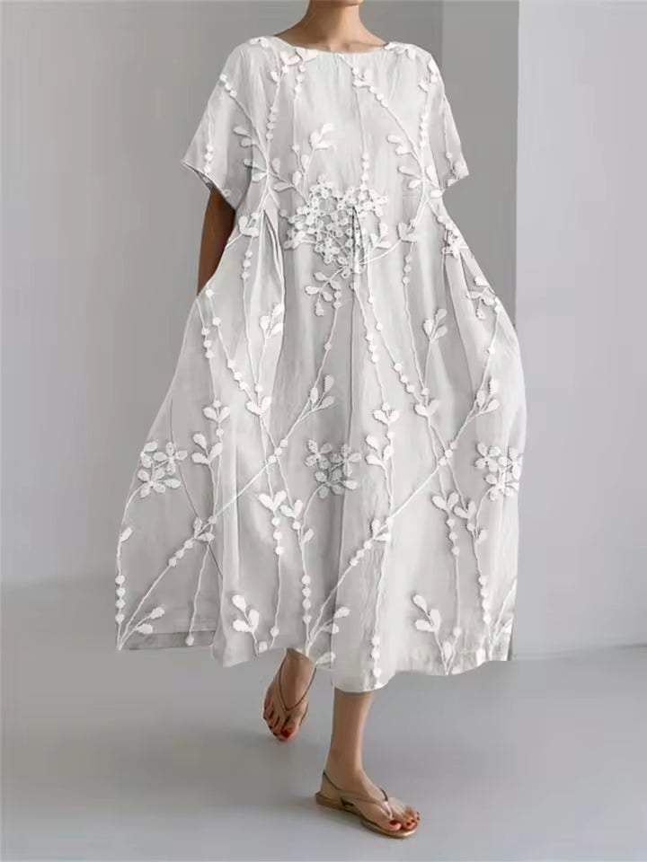 Elegant Dress for Women with Round Neck