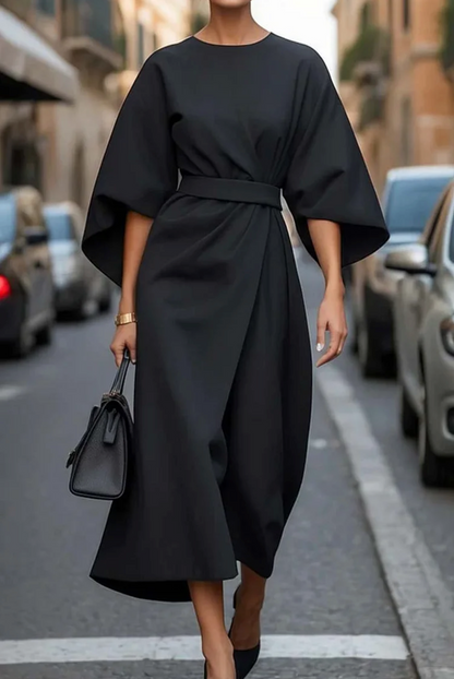 Effortless Mini Dress for Women with Lantern Sleeve