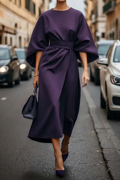 Effortless Mini Dress for Women with Lantern Sleeve