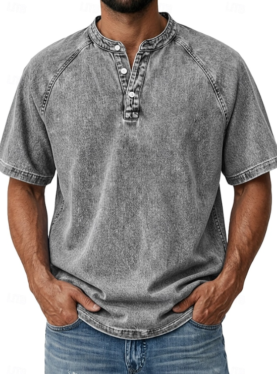 Comfortable Button Down Shirt for Men with Vintage Casual Style