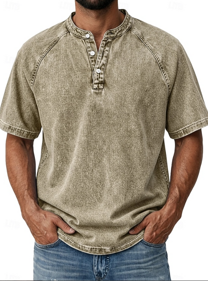 Comfortable Button Down Shirt for Men with Vintage Casual Style