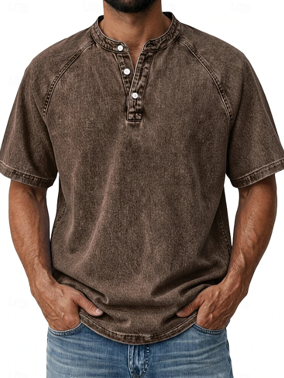 Comfortable Button Down Shirt for Men with Vintage Casual Style