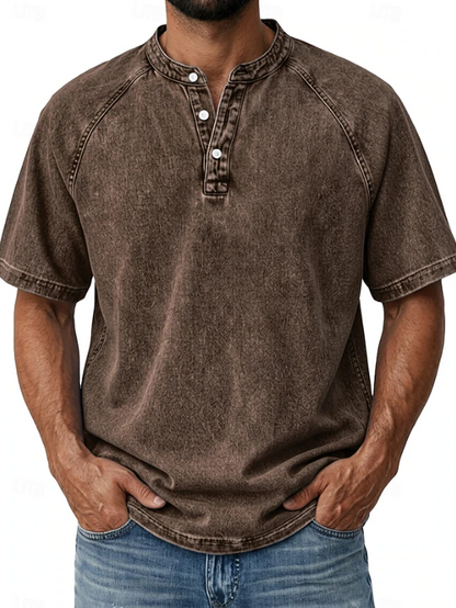 Comfortable Button Down Shirt for Men with Vintage Casual Style