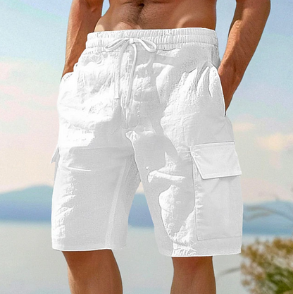 Classic Lace Cargo Shorts for Men with Pockets Casual Style
