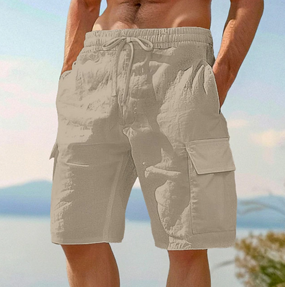 Classic Lace Cargo Shorts for Men with Pockets Casual Style