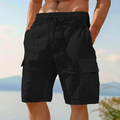 Classic Lace Cargo Shorts for Men with Pockets Casual Style