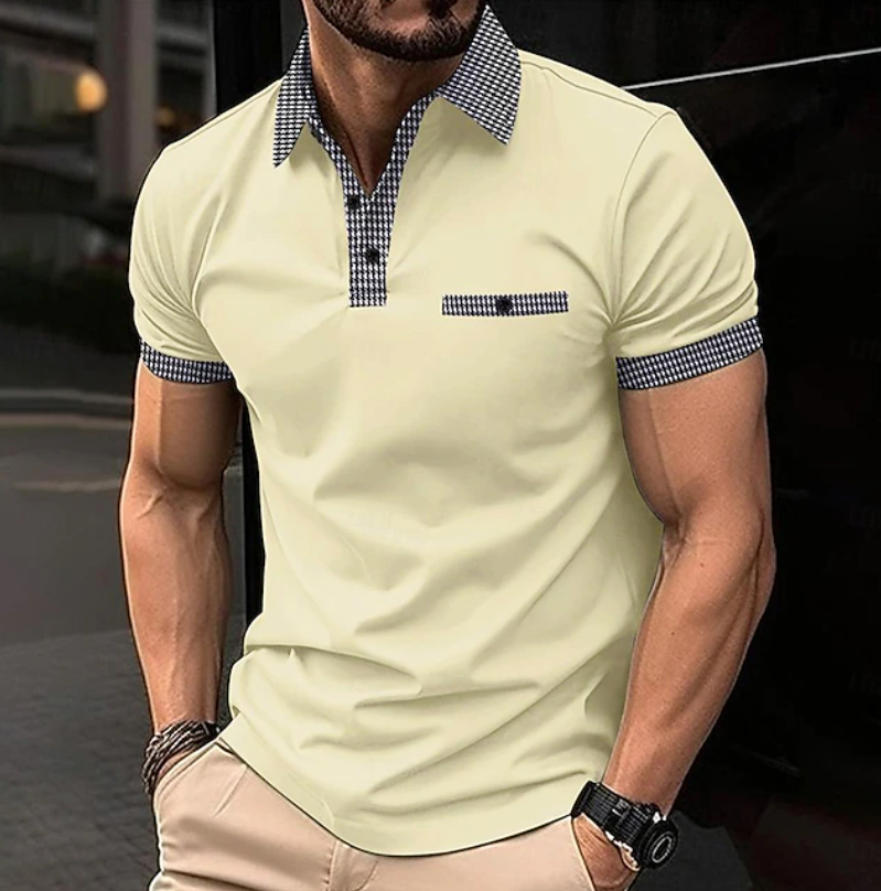 Classic Checkered Polo Shirt for Men
