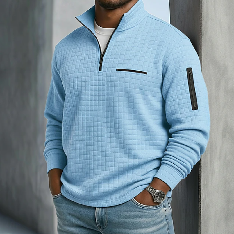 Comfortable Waffle Shirt for Men with Long Sleeve